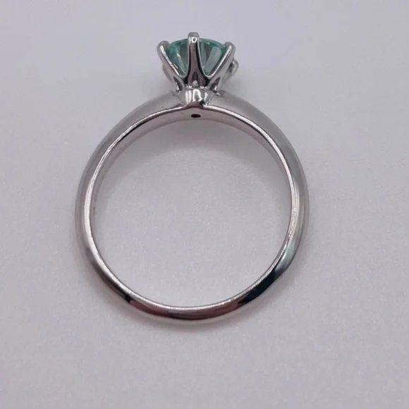 1ct Lab Created Blue Diamon Ring - Picture 4 of 9